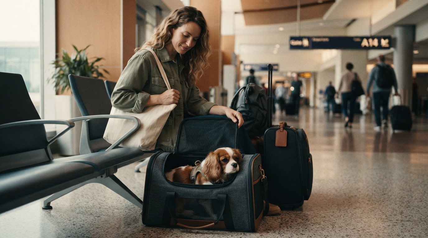 Editorial illustration for Choosing an Airline-Approved Pet Carrier: How to Pre-Qualify Your Pet for In-Cabin Travel