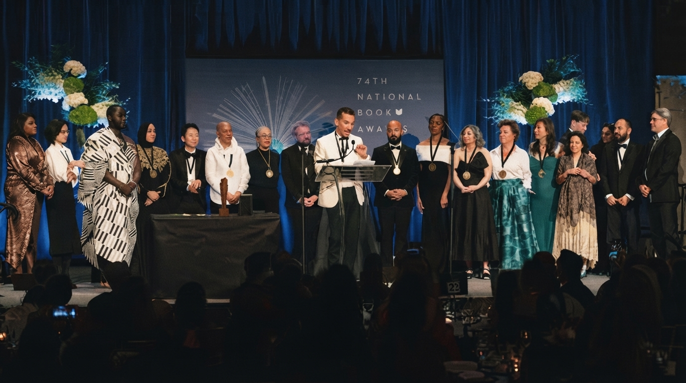 Editorial illustration for How Book Awards Are Actually Judged: Inside the Panels, Ethics, and Criteria Behind Literary Prizes